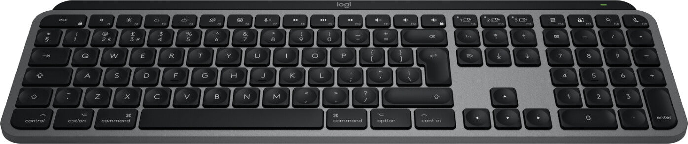 Logitech MX Keys S for Mac keyboard Office RF Wireless + Bluetooth QWERTY UK English Aluminium, Black