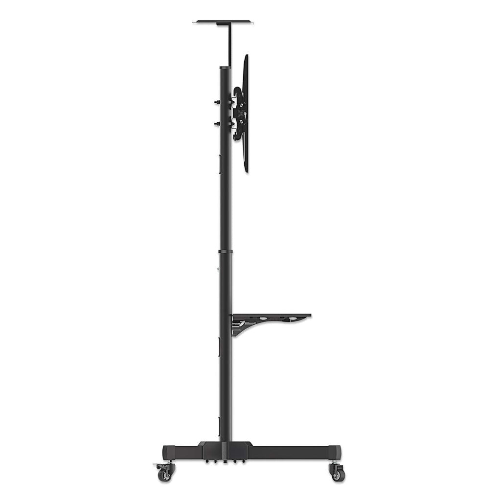 Manhattan TV & Monitor Mount, Trolley Stand, 1 screen, Screen Sizes: 37-65", Black, VESA 200x200 to 600x400mm, Max 40kg, LFD, Lifetime Warranty