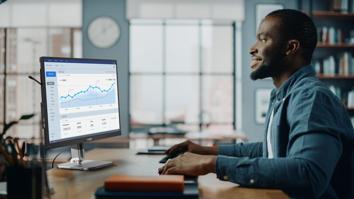 Philips 4000 series 24B2N4200/00 computer monitor 60.5 cm (23.8") 1920 x 1080 pixels Full HD LCD Grey