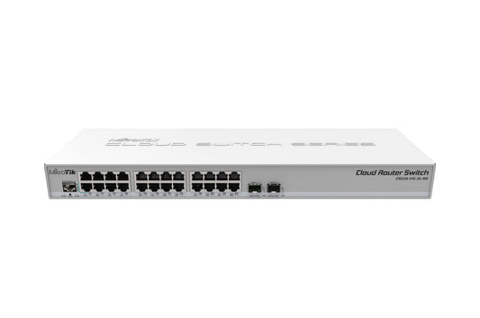 Mikrotik CRS326-24G-2S+RM network switch, Managed, 24-port, grey