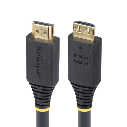 StarTech.com 7m (23ft) High Speed HDMI Cable with Gripping Connectors, 4K 60Hz/1440p 144Hz, HDR10/HDCP 2.2/ARC, 18Gbps, UHD HDMI Cord for TV/Monitor/Display, TPE Jacket
