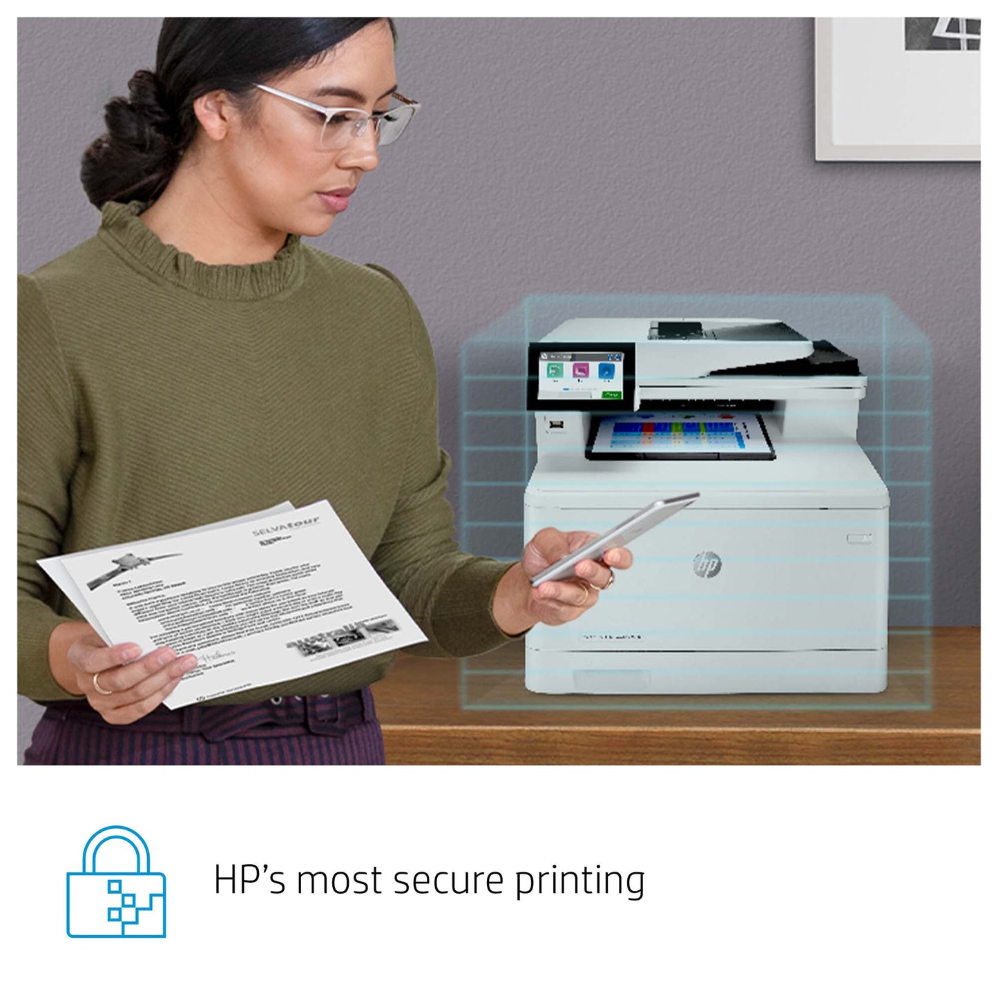 HP Color LaserJet Enterprise LaserJet Enterprise M480f Multifunction Color Printer, Ethernet Only; Copier, Scanner