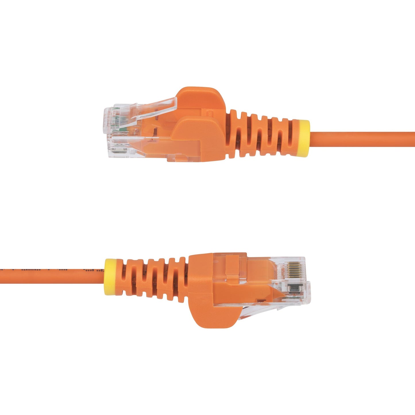 StarTech.com 2m Orange Slim CAT6 Ethernet Cable, Snagless, 100W PoE, UTP, LSZH, 28AWG Pure Bare Copper Wire, Slim RJ45 Network Patch Cord w/Strain Reliefs, Individually Tested