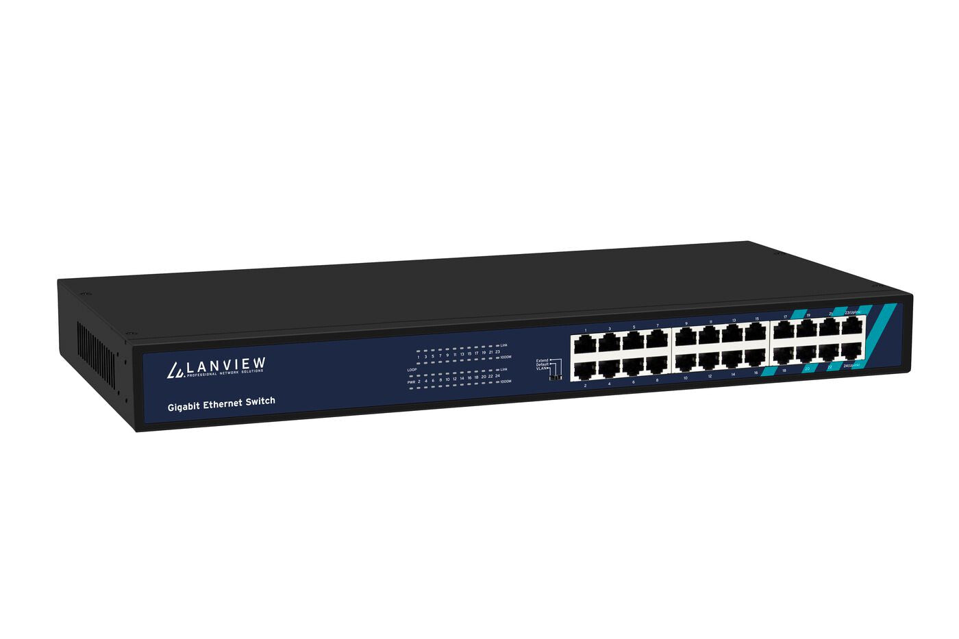 Lanview LVN-1UMOUNT-24PORT-1G network switch Unmanaged Gigabit Ethernet (10/100/1000)