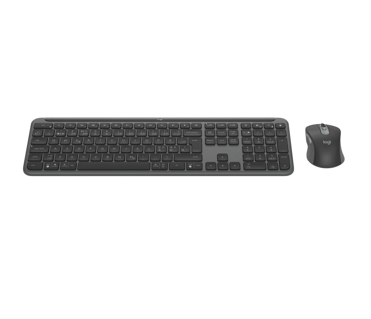 Logitech Signature Slim Combo MK950 keyboard Mouse included Office RF Wireless + Bluetooth QWERTY Nordic Graphite
