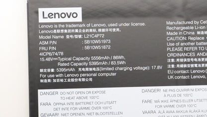 Lenovo 5B10W51872 laptop spare part Battery