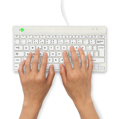 R-Go Tools Ergonomic keyboard R-Go Compact Break, compact keyboard with break software, QWERTY (PT), wired, white