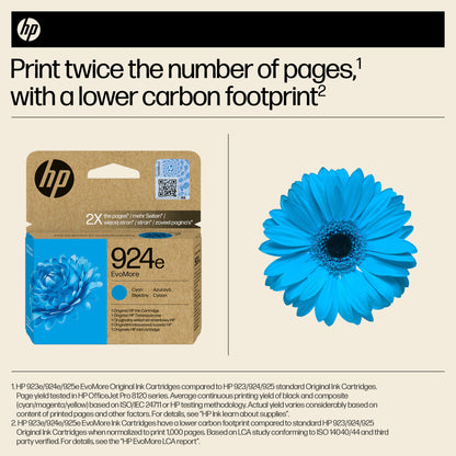 HP 924e EvoMore Cyan Original Ink Cartridge