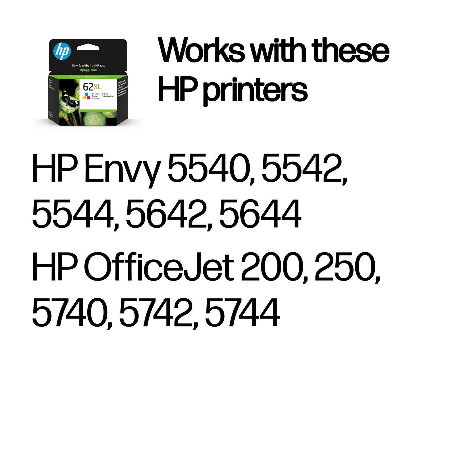 HP 62XL High Yield Tri-color Original Ink Cartridge