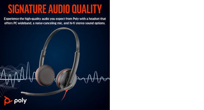 POLY Blackwire 3225 Stereo USB-C Headset +3.5mm Plug +USB-C/A Adapter (Bulk)