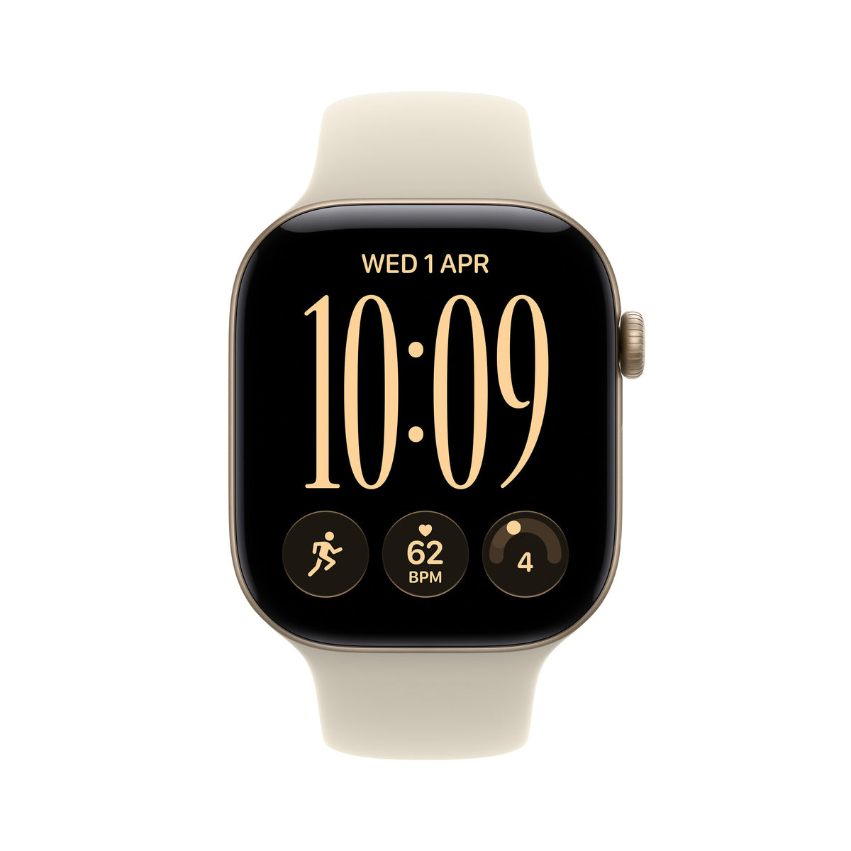 Apple Watch Series 12 GPS 42mm Light Gold Aluminium Case with Sand Sport Band - M/L