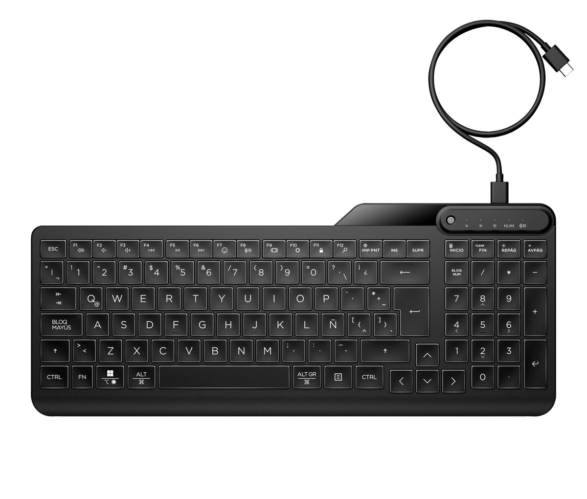 HP 400 Backlit Wired Keyboard