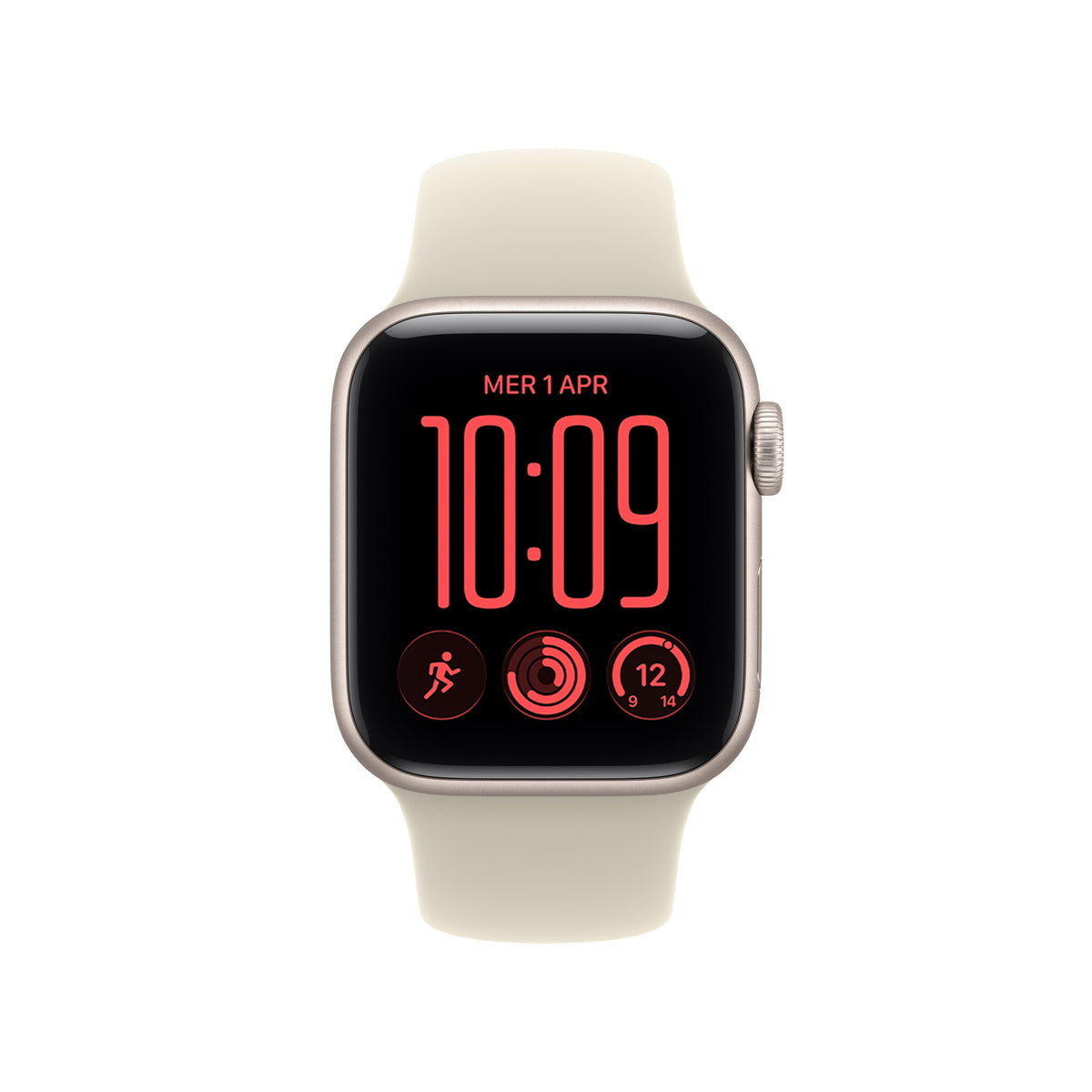 Apple Watch SE (3nd generation) SE 3 GPS 40mm Starlight Aluminium Case with Sand Sport Band - S/M