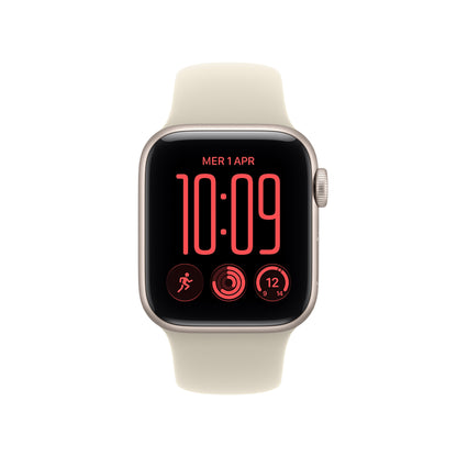 Apple Watch SE (3nd generation) SE 3 GPS 40mm Starlight Aluminium Case with Sand Sport Band - S/M