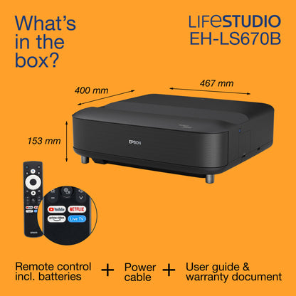 Epson Lifestudio Grand EH-LS670B - Metallic black