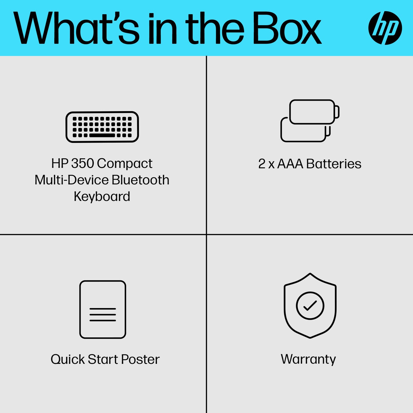 HP 350 Compact Multi-Device Bluetooth Keyboard