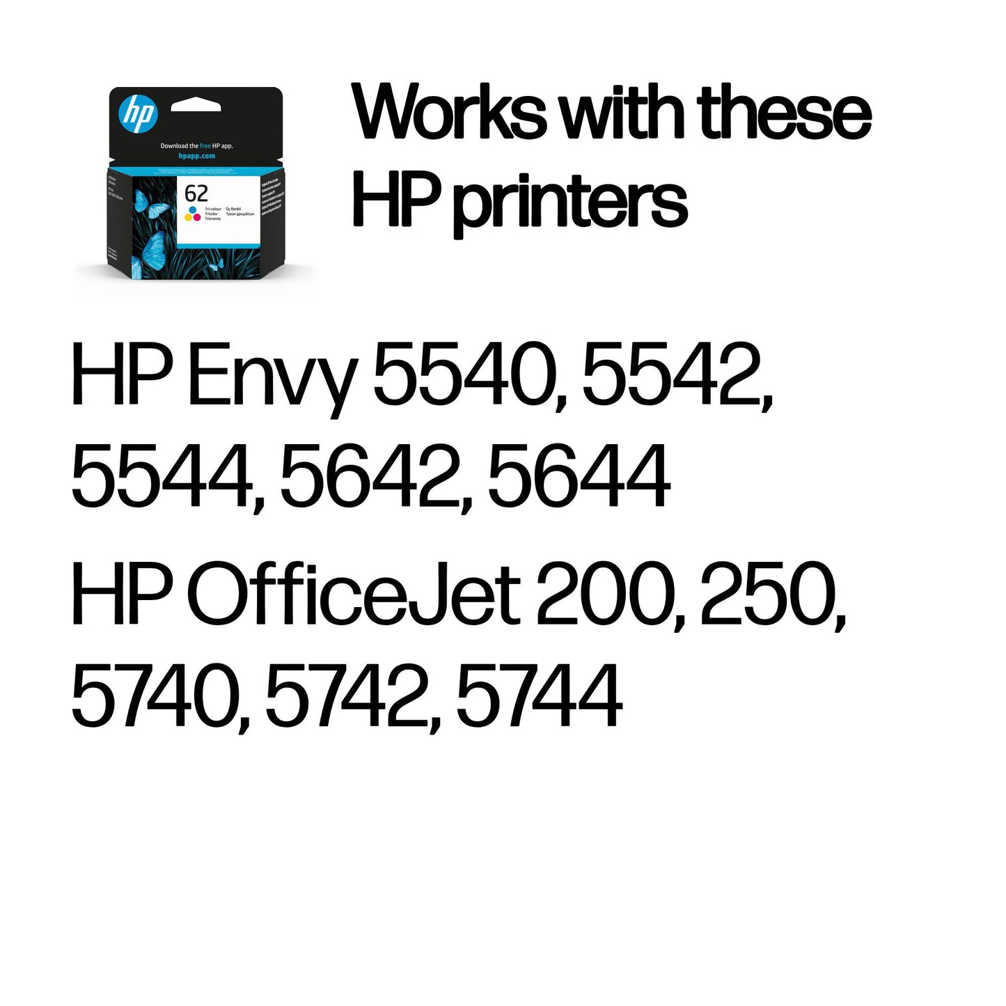HP 62 Tri-color Original Ink Cartridge