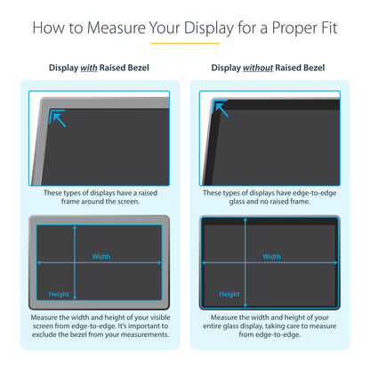 StarTech.com 27-inch 16:9 Gold Monitor Privacy Screen, Reversible Filter w/Enhanced Privacy, Glossy Computer Security Filter, Removable Screen Protector/Shield, +/- 30 Deg.