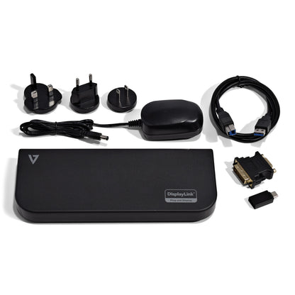 V7 UDDS2 laptop dock/port replicator Docking USB 2.0 Black