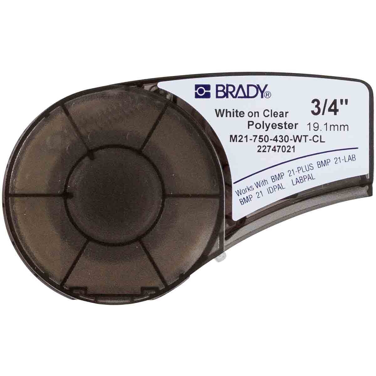 Brady M21-750-430-WT-CL printer label Transparent Self-adhesive printer label