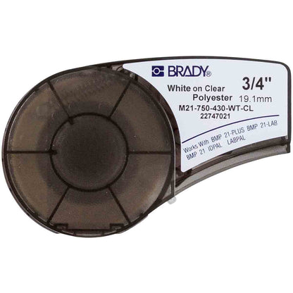Brady M21-750-430-WT-CL printer label Transparent Self-adhesive printer label