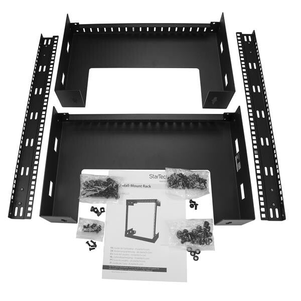 StarTech.com 2-Post 12U Heavy-Duty Wall-Mount Network Rack, 19" Open Frame Server Rack, 12" Deep, Wall Mount Data Rack for IT / AV / Patch Panel / Computer Equipment - Cage Nuts & Screws Included