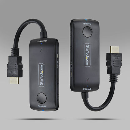StarTech.com Wireless HDMI Extender for Meeting Rooms and Huddle Spaces, 4K 60Hz, 65ft Range, USB Powered, Plug-and-Play Transmitter and Receiver Kit