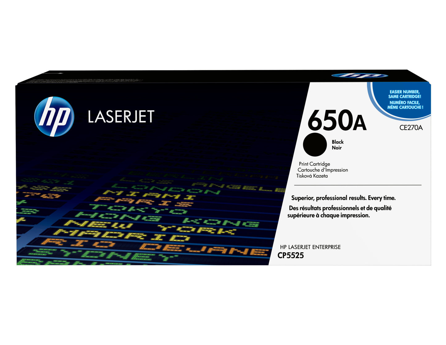 HP 650A Black Original LaserJet Toner Cartridge
