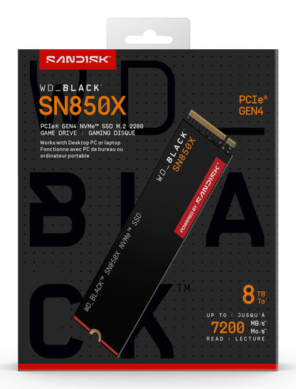 Western Digital Black WD_BLACK™ SN850X NVMe™ SSD POWERED BY SANDISK 8 TB