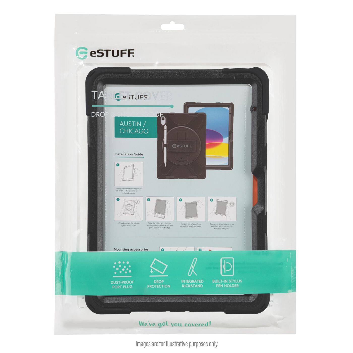 eSTUFF ES683002-BULK tablet case Black
