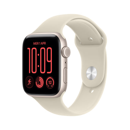 Apple Watch SE (3nd generation) SE 3 GPS + Cellular 44mm Starlight Aluminium Case with Sand Sport Band - M/L