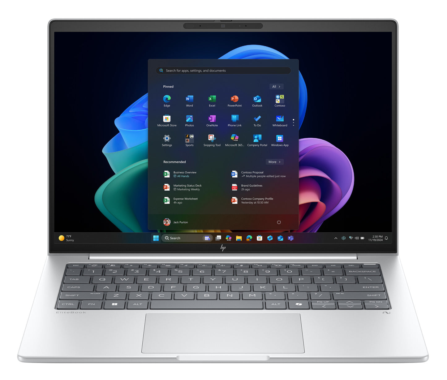 HP EliteBook 8 G1a Next Gen AI PC Wolf Pro Security Edition Copilot+ PC AMD Ryzen™ AI 7 350 Laptop 35.6 cm (14") WUXGA 24 GB DDR5-SDRAM 512 GB SSD Wi-Fi 6E (802.11ax) Windows 11 Pro Silver