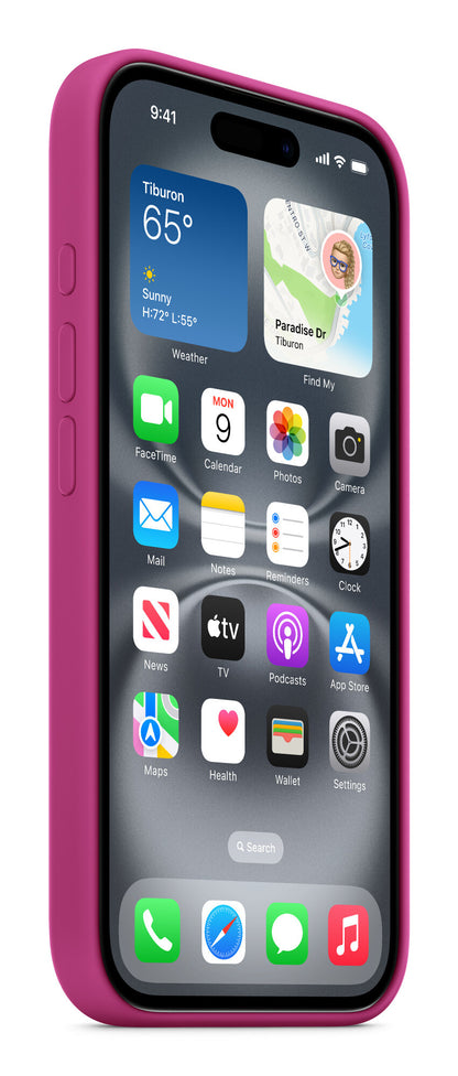 Apple iPhone 16 Silicone Case with MagSafe - Fuchsia