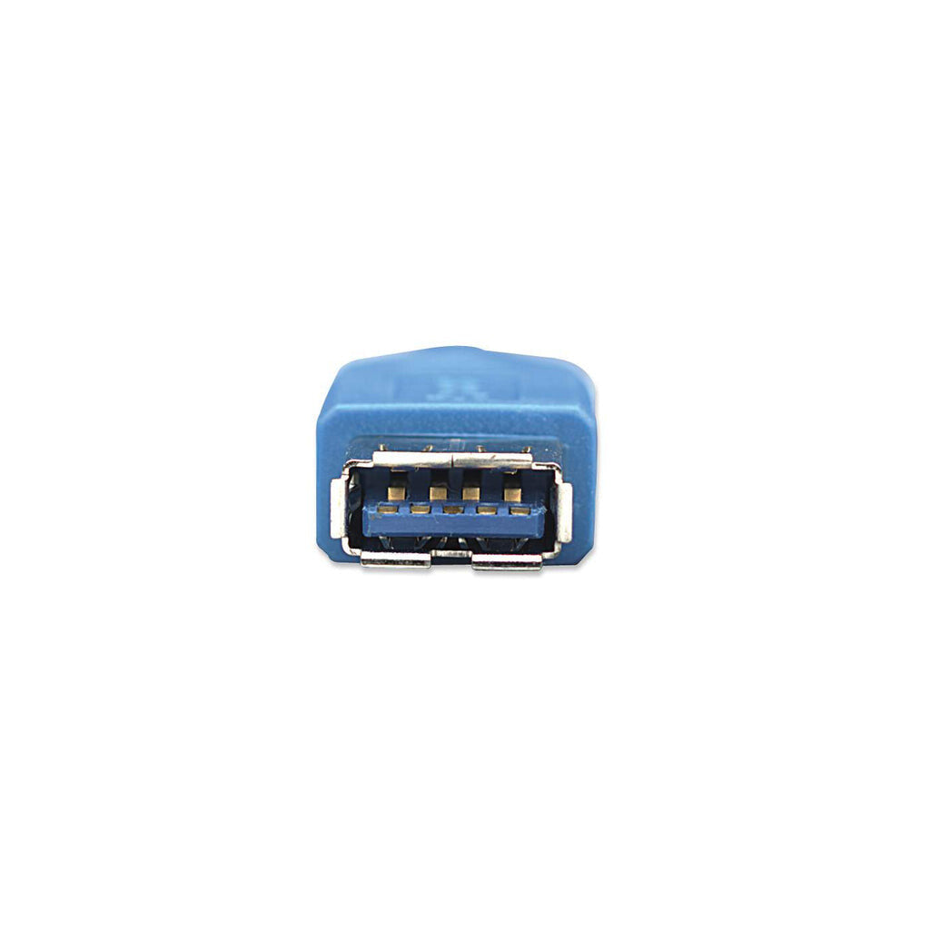 Manhattan USB-A Extension Cable, 2m, Male to Female, USB 3.0 (aka USB 3.2 Gen 1), 5 Gbps, SuperSpeed USB, Blue, Lifetime Warranty, Equivalent to USB3SEXT2MBK except colour