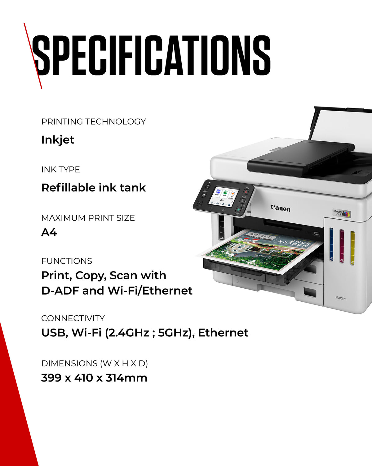 Canon MAXIFY GX7150 Inkjet A4 600 x 1200 DPI Wi-Fi