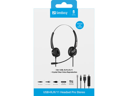 Sandberg USB+RJ9/11 Headset Pro Stereo