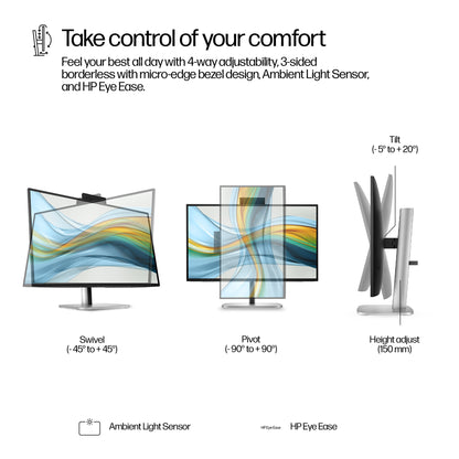 HP Series 5 Pro 27 inch QHD USB-C Conferencing Monitor - 527pm