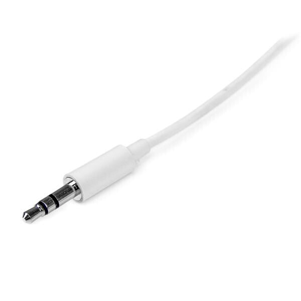 StarTech.com 3m White Slim 3.5mm Stereo Audio Cable - Male to Male