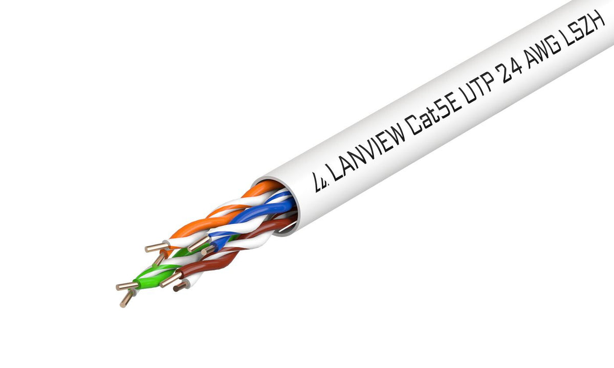 Lanview LVN122014 networking cable White 305 m Cat5e U/UTP (UTP) Round