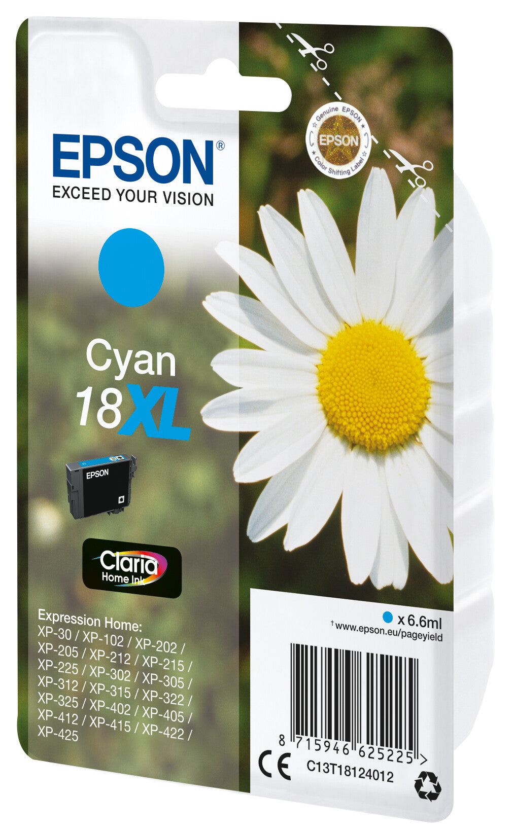 Epson Daisy 18XL Claria Home Single Cyan Ink