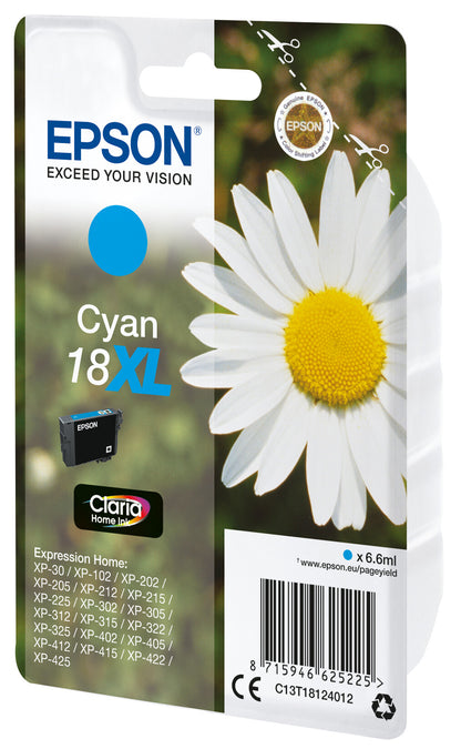 Epson Daisy 18XL Claria Home Single Cyan Ink