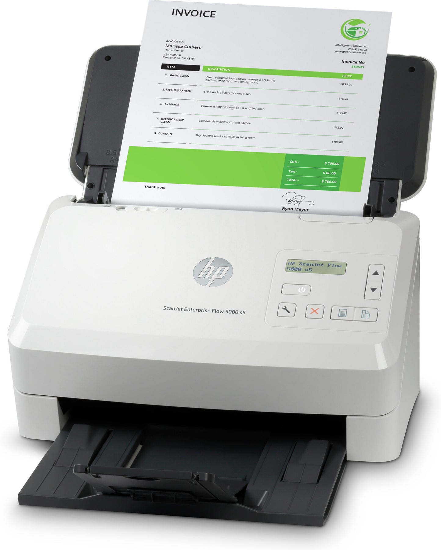 HP ScanJet Enterprise Flow 5000 s5 Sheet-fed scanner 600 x 600 DPI A4 White