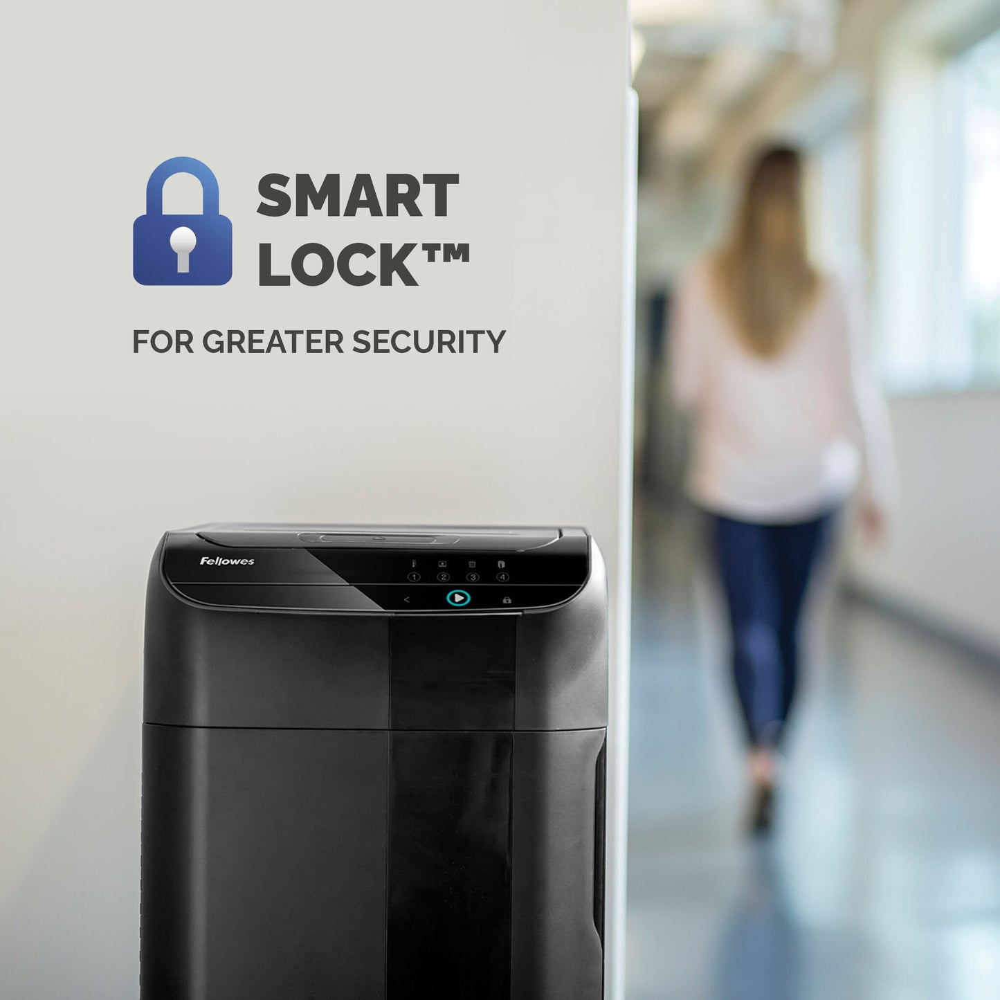 Fellowes Paper Shredder 350 Sheet Auto Feed Cross Cut Shredder AutoMax 350C Shredder with 68 Litre Bin High Security P4