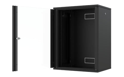 Lanview RWF16U45BL rack cabinet 16U Wall mounted rack Black