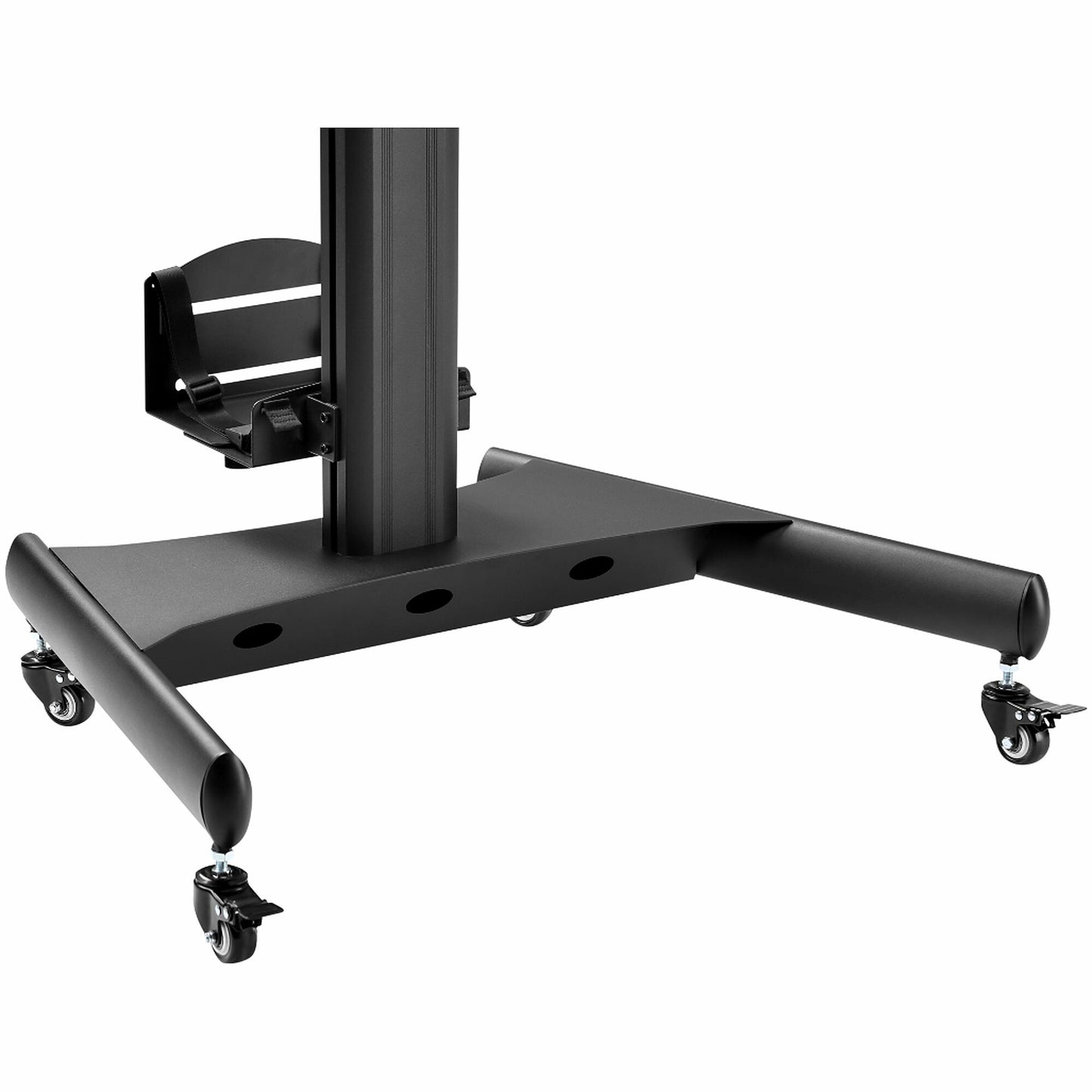 StarTech.com Mobile Workstation Cart with Monitor Mount, CPU/PC Holder, Keyboard Tray - Ergonomic Height Adjustable Desktop Computer Cart - Rolling Mobile Standing Workstation on Wheels