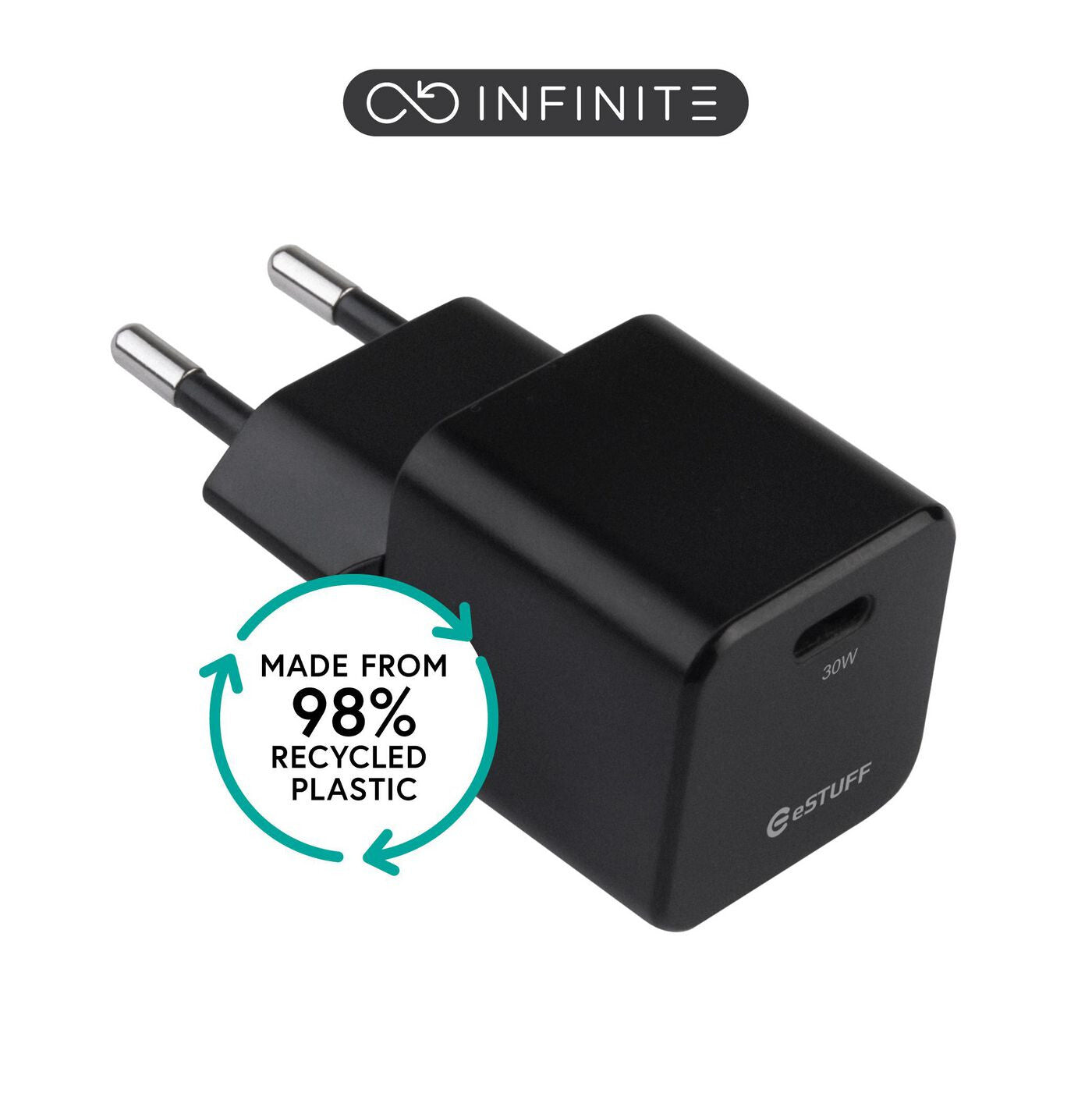 eSTUFF ES637028 mobile device charger Smartphone Black AC Fast charging Indoor