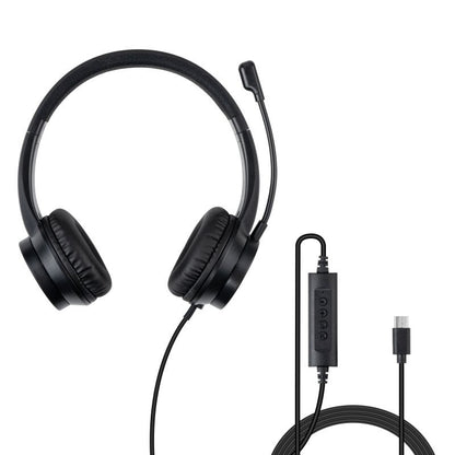 Lindy USB-C Office Headset with USB A to C Adapter