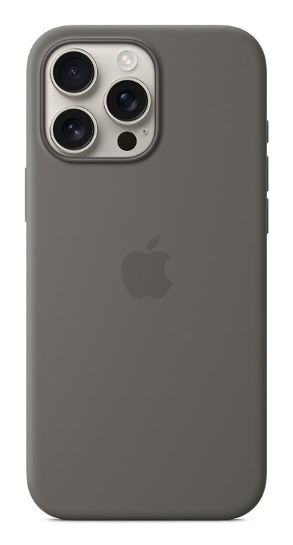 Apple iPhone 16 Pro Max Silicone Case with MagSafe - Stone Gray