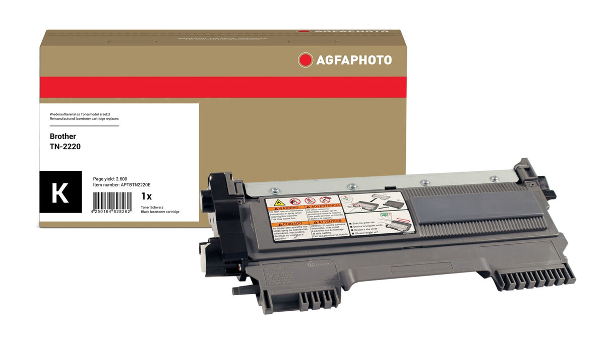 AgfaPhoto Compatible Toner Cartridge, Black, Replacement for Brother TN-2220, 2600 Pages