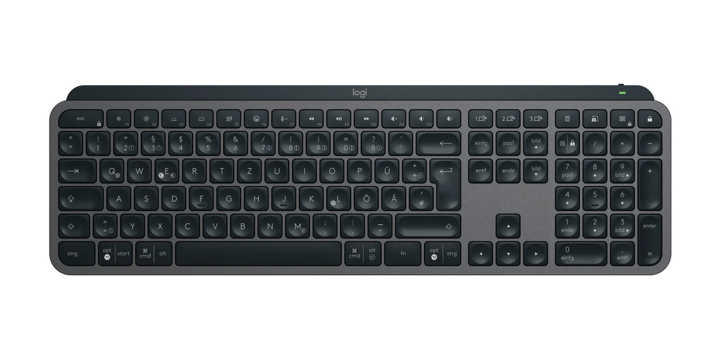 Logitech 920-010926 keyboard Mouse included Office RF Wireless + Bluetooth QWERTZ German Graphite